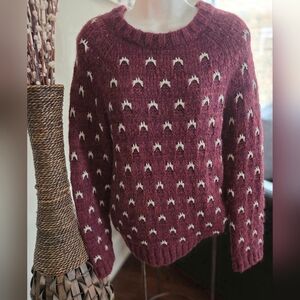 Acote Women's Burgundy Knit Sweater